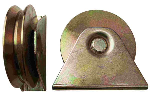 Sliding gate roller GW601 Y Groove-Galvanized- Iron- Single bearing
